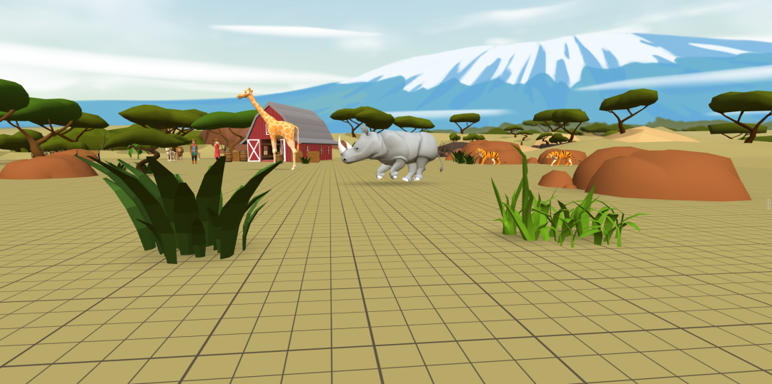 3D-animierte Welt, erstellt mit Delightex Die mit dem Programm Delightex